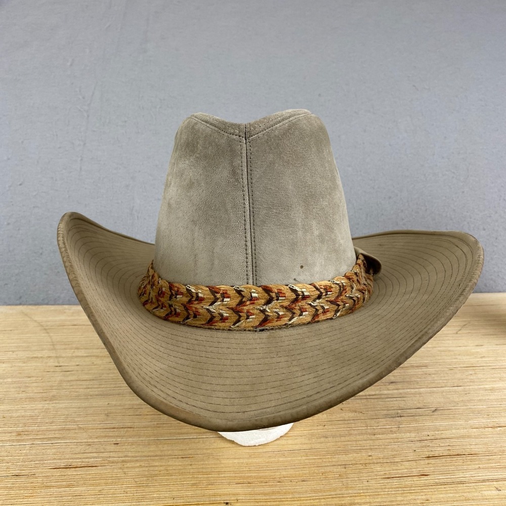 Resistol Hat Cowboy Mens 7 Beige Suede self conforming Wide Brim Western Ranch